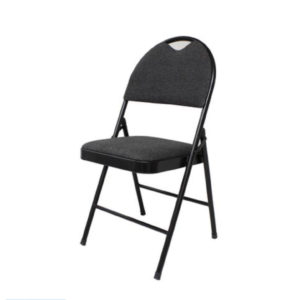 padded folding black chair