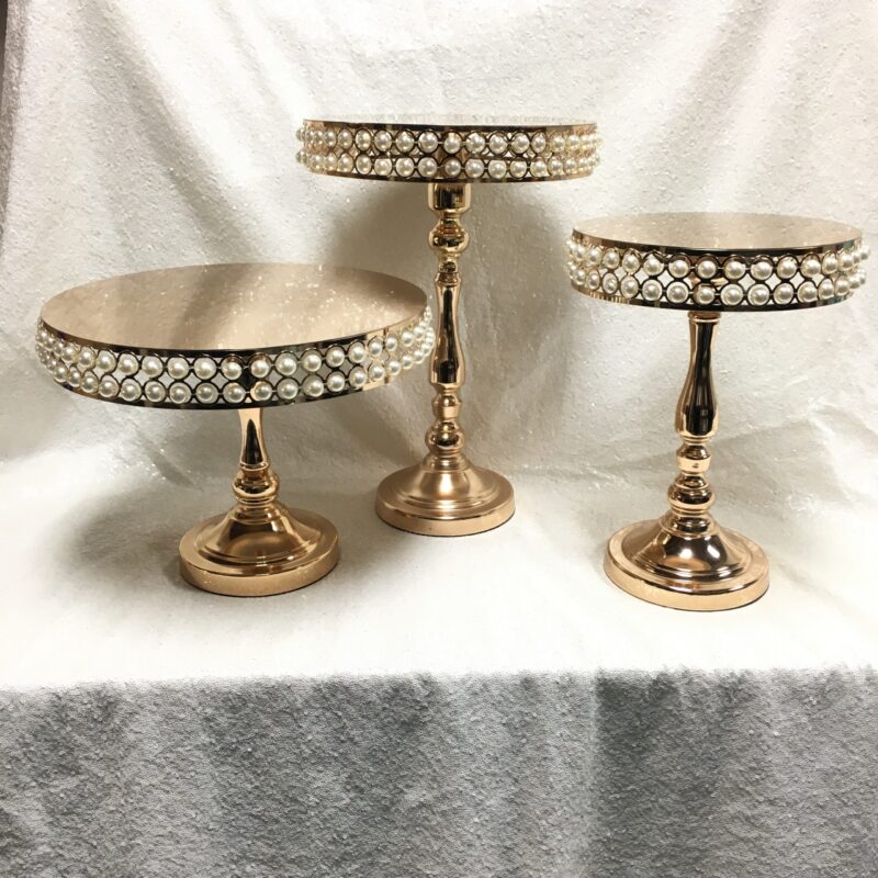 Gold Cupcake Stand-Pearl