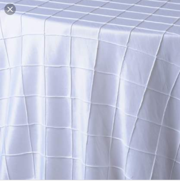 120 inches round pintuck tablecloth