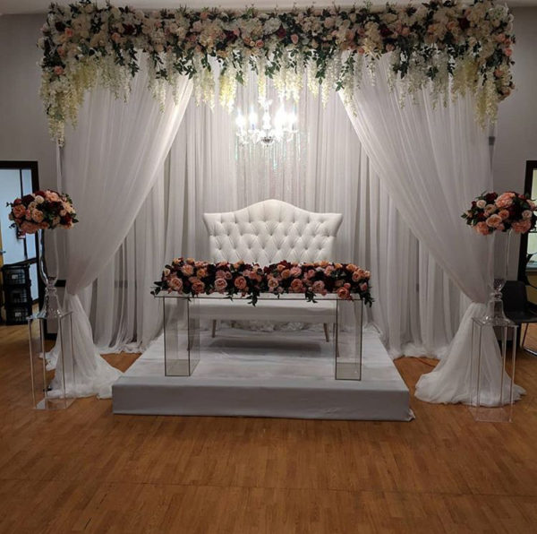 wedding backdrop setup
