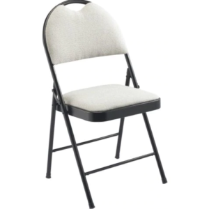padded folding grey chair