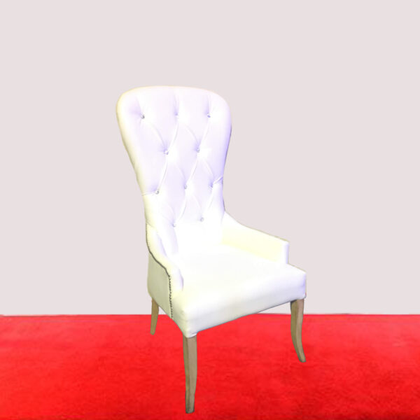 Throne Chair white leather
