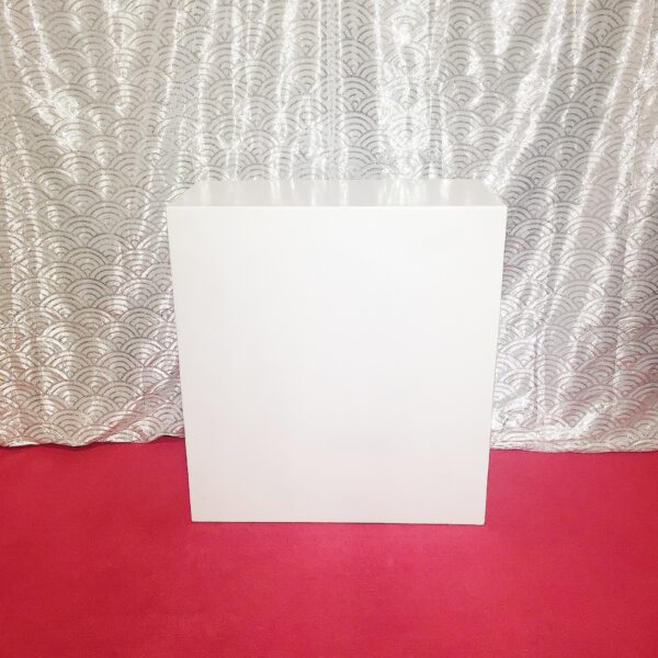 white rectangular plinth 32 inch wide