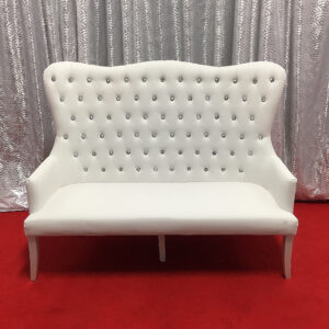 Love seat- white leather small