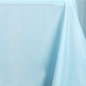 Baby Blue Polyester Rectangular Table Cloth 90by132
