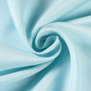 Baby Blue Polyester Round Table Cloth 120 inch