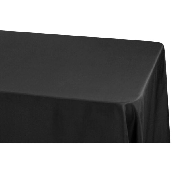 Black Polyester Rectangular Table Cloth 72by120