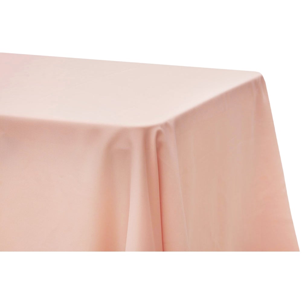 Blush Satin Rectangular Table Cloth 90 by 132
