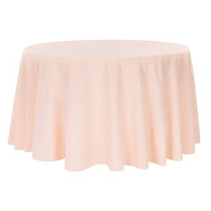 Blush Satin Round Table Cloth 120 inch (1)