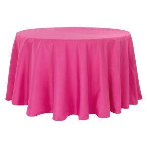 Fushia Pink Polyester Table Cloth 120 inch