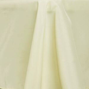 Ivory Polyester Round Table Cloth 120inch