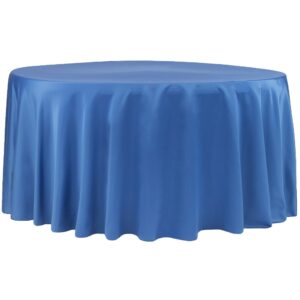 Royal Blue Round Satin Table Cloth 120 inch