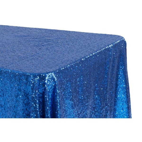Royal Blue Sequins Rectangular Table Cloth 90by132