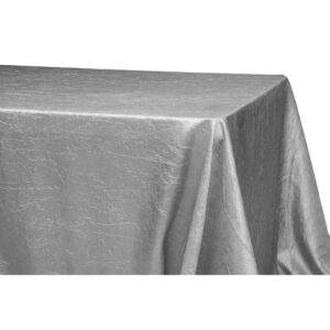 Silver Taffeta Rectangular Table Cloth 90by132