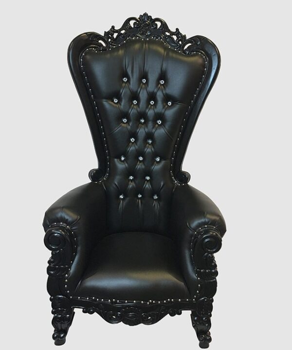 black throne chair