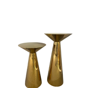 Gold Trumpet Pedestal Set of 2