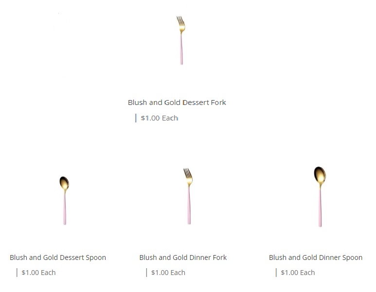 Blush and Gold Cutlery
