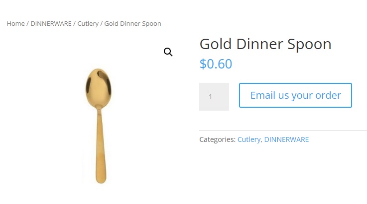 Gold Dinner Spoon