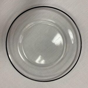Glass charger Plate- Clear w/Black Rim