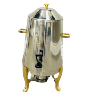 Silver w/Gold Accents Coffee Urn